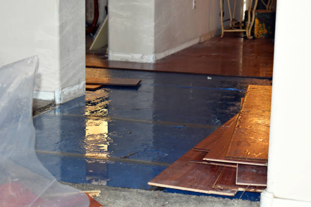 Professional Emergency Water Damage Restoration technician working in Hewitt, WI
